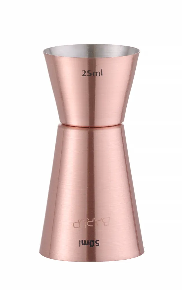 Medidor de Bebidas Duplo 25/50 ml Cobre ⌀42x(A)86mm