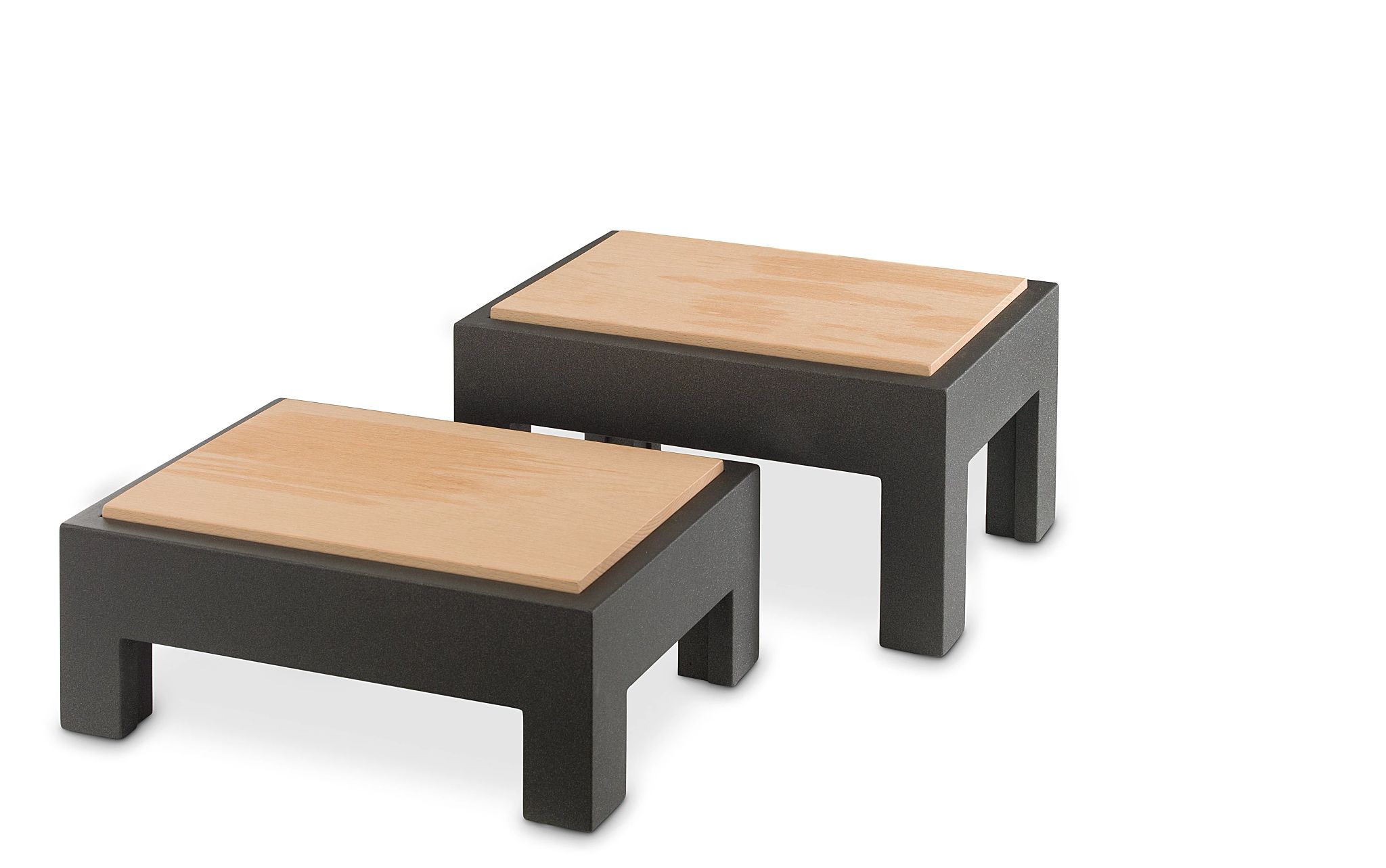 Mesa Baixa de Madeira com Tábua de Corte para Buffet 32.5x22cm