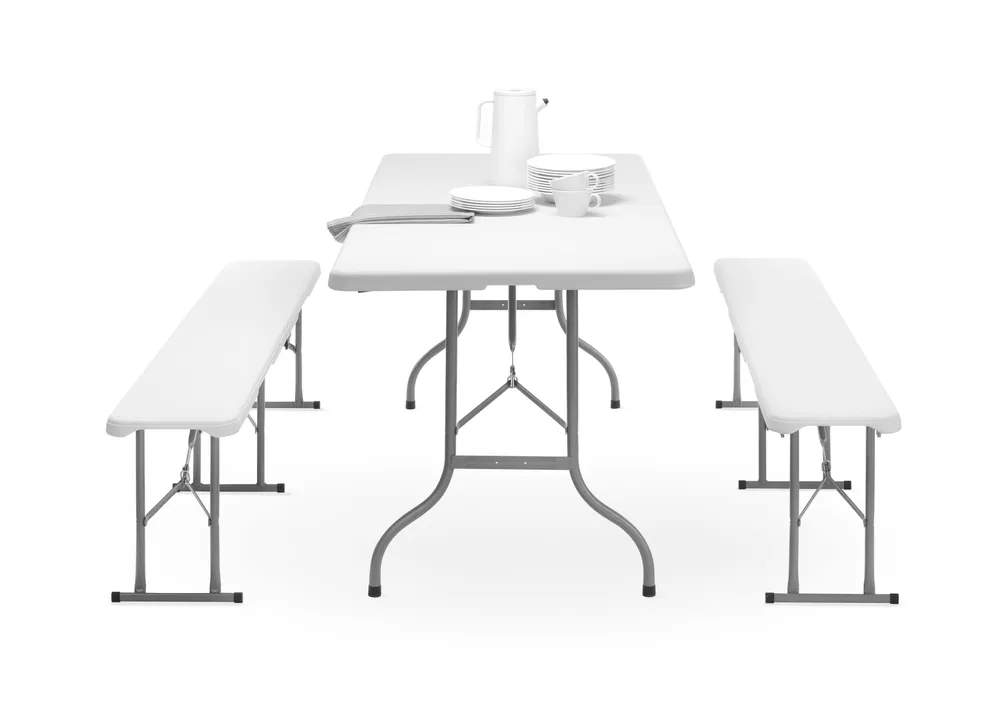 Bancada Auxiliar Dobrável 1830x300mm para Buffet e Eventos