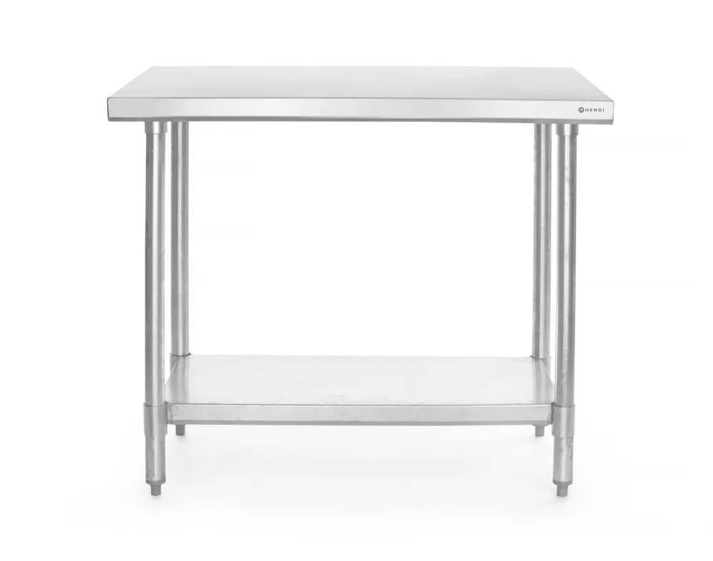 Mesa de Trabalho Inox 1200x600mm com Prateleira Inferior