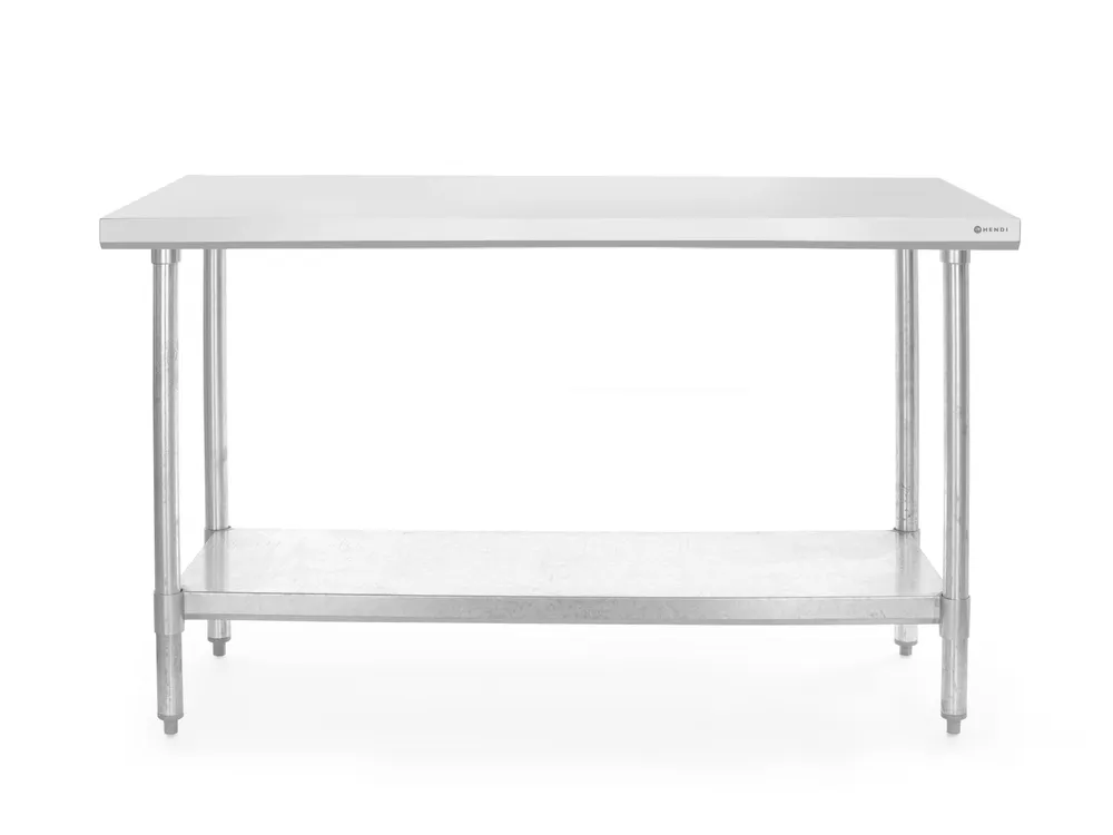 Mesa de Trabalho Inox 1400x600mm com Prateleira Ajustável