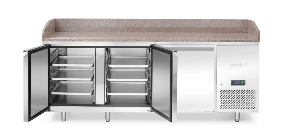 Mesa Refrigeração Pizza Granito 3 Portas 375L 2010mm