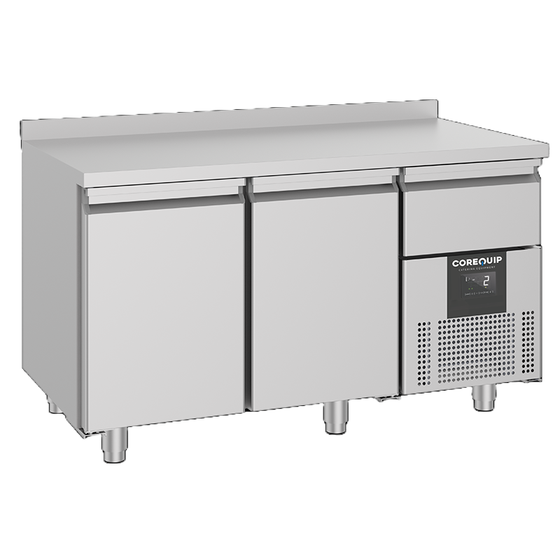 Mesa Refrigerada Gastronorm com 2 Portas e Gaveta - 1400mm