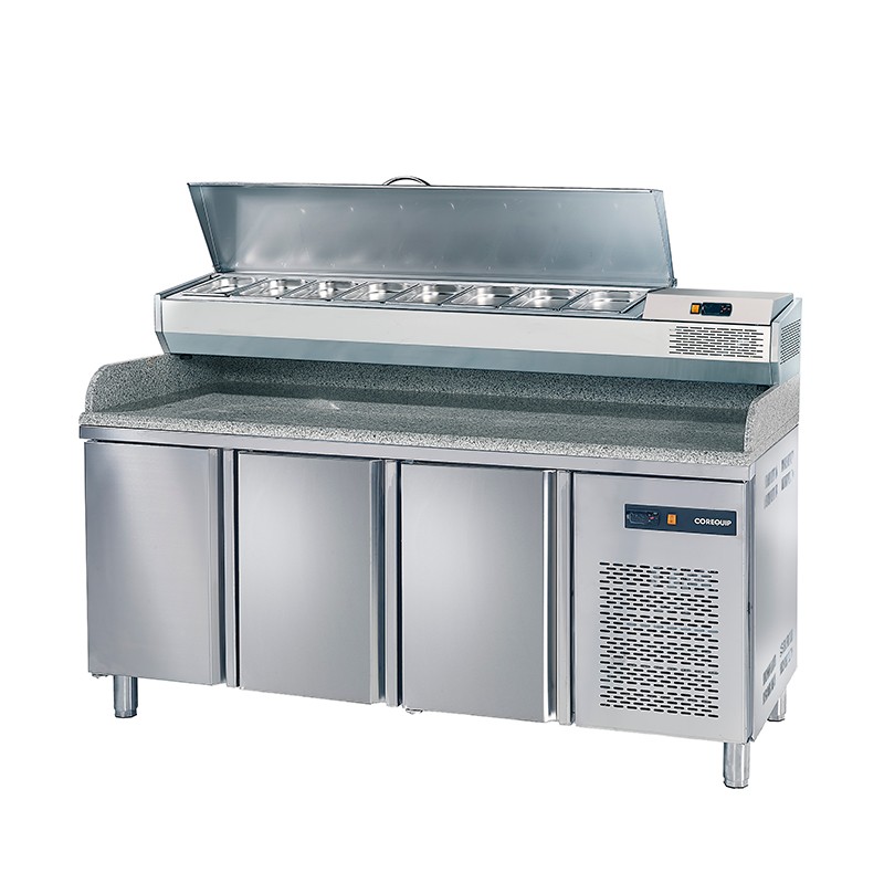 Mesa Refrigerada de Preparação de Pizza com Tampo de Granito 1792mm