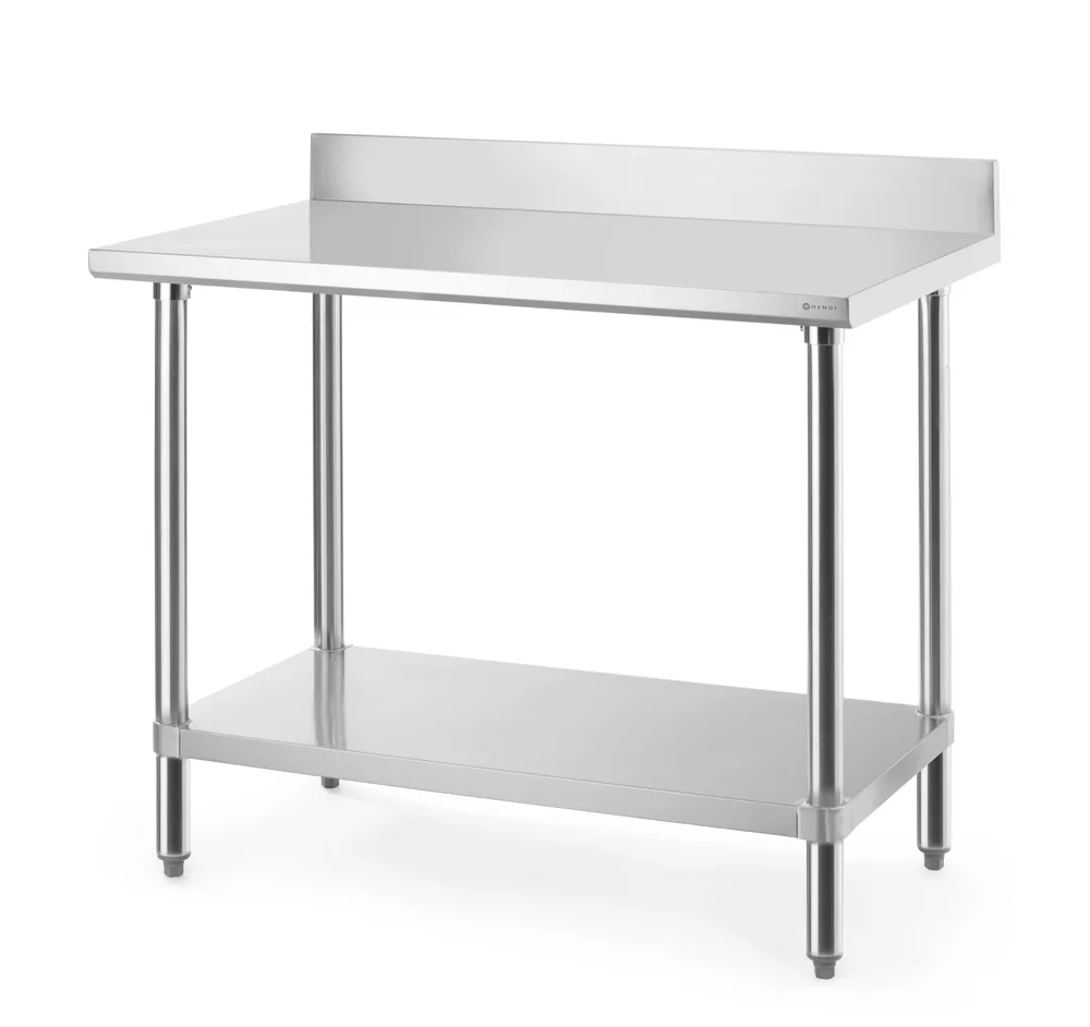 Mesa de Trabalho Inox com Backsplash 1200x600mm