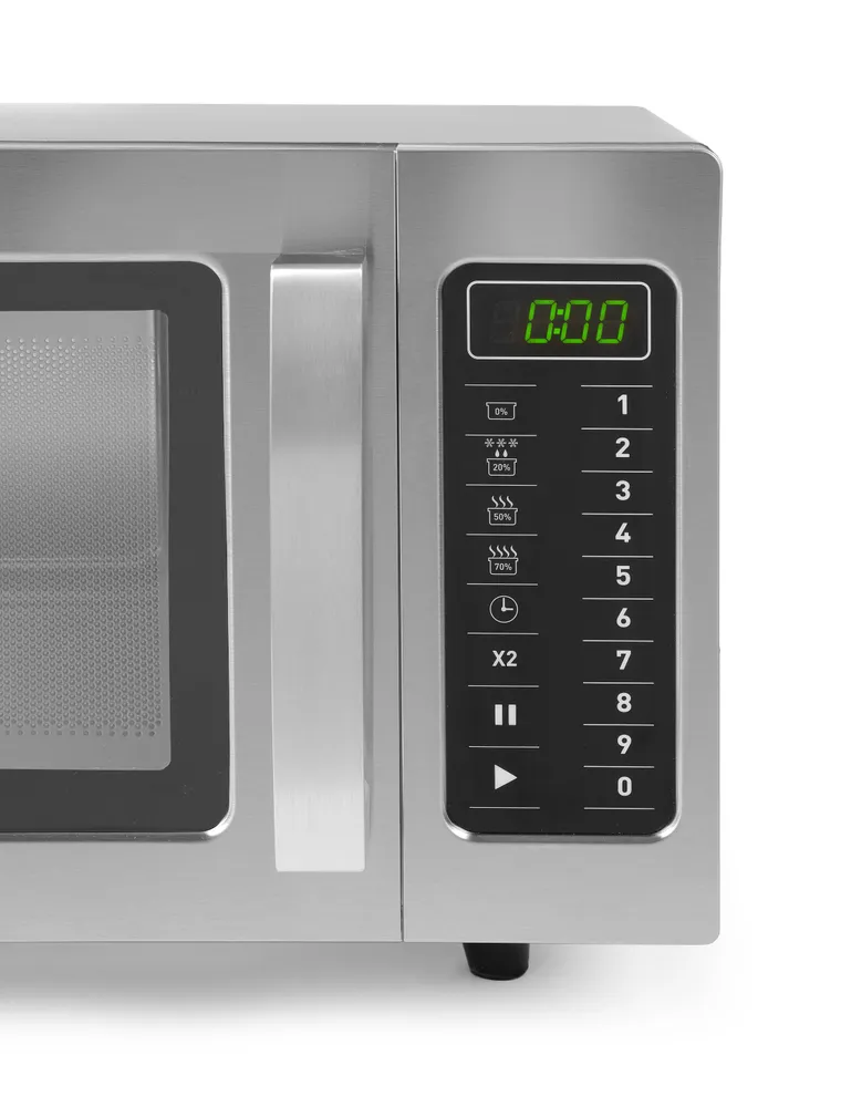 Micro-ondas Programável 1000W, 23L, Aço Inoxidável