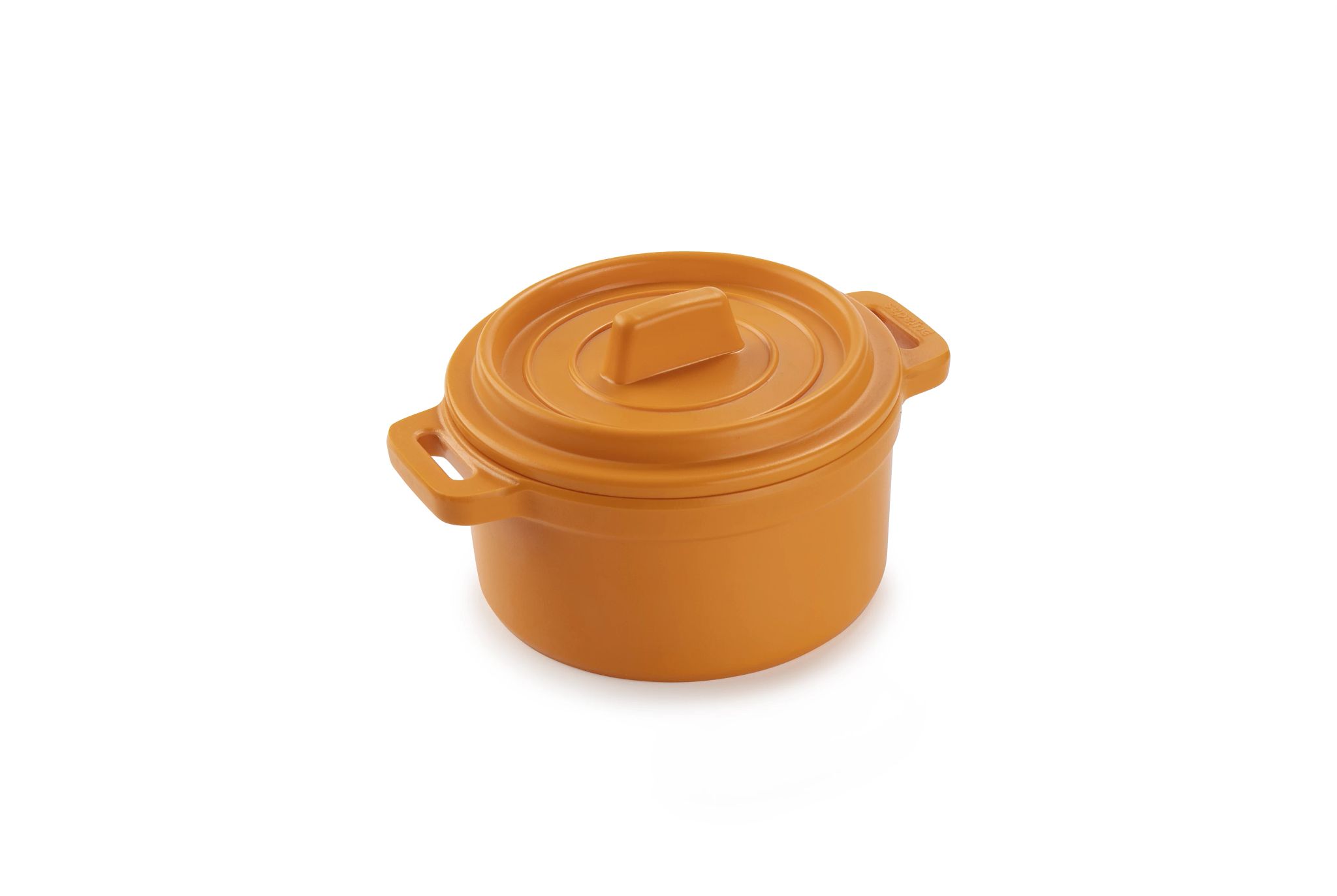 Mini Caçarola Redonda 10 cm com Tampa Amarela Melamina