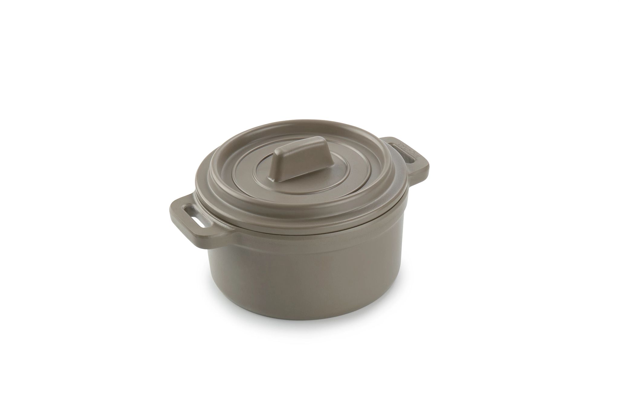Mini Caçarola Redonda Melamina com Tampa Cinzenta 10 cm