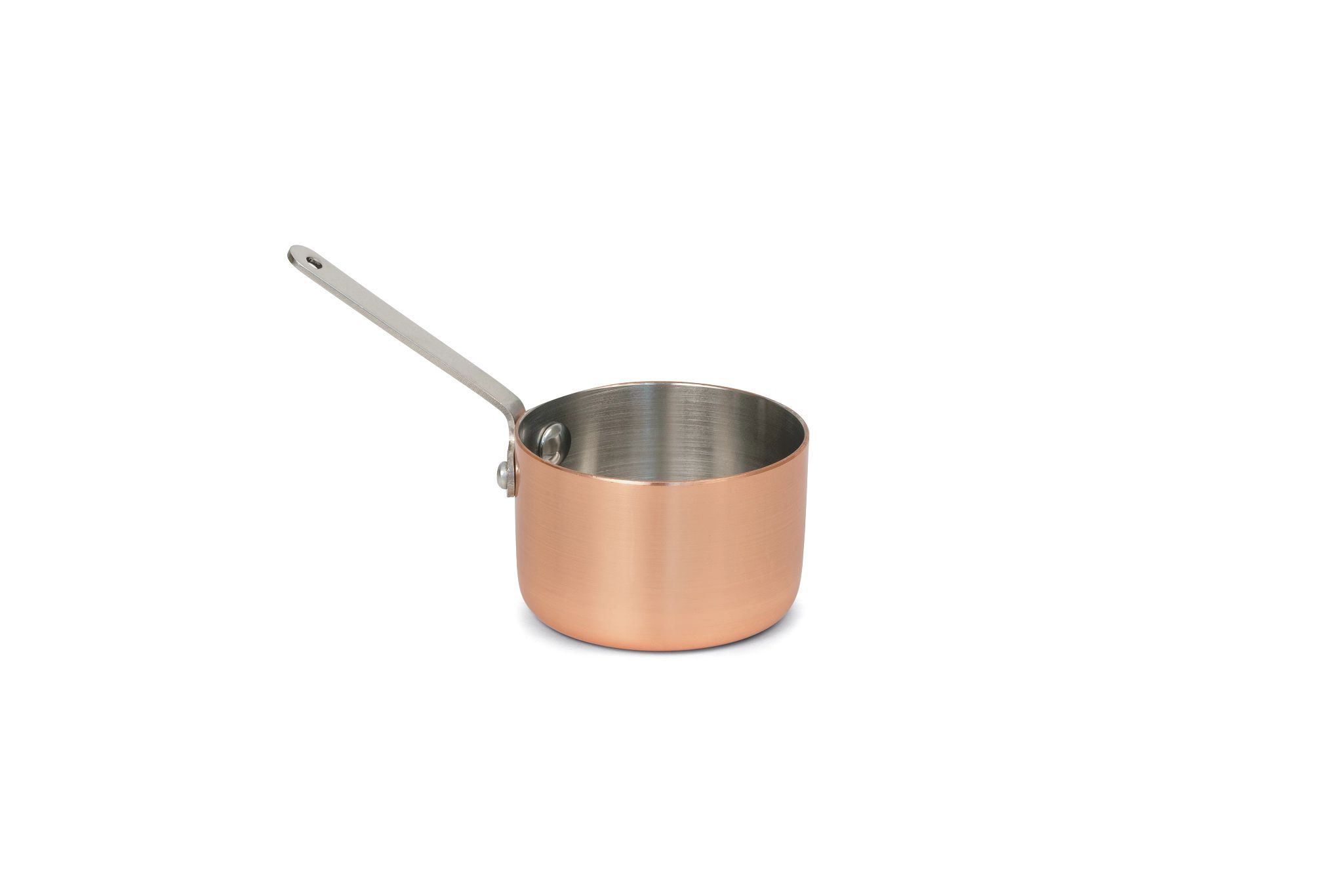 Mini Cazo Aço Inoxidável Acabamento Cobre 7 cm - 0.15 L