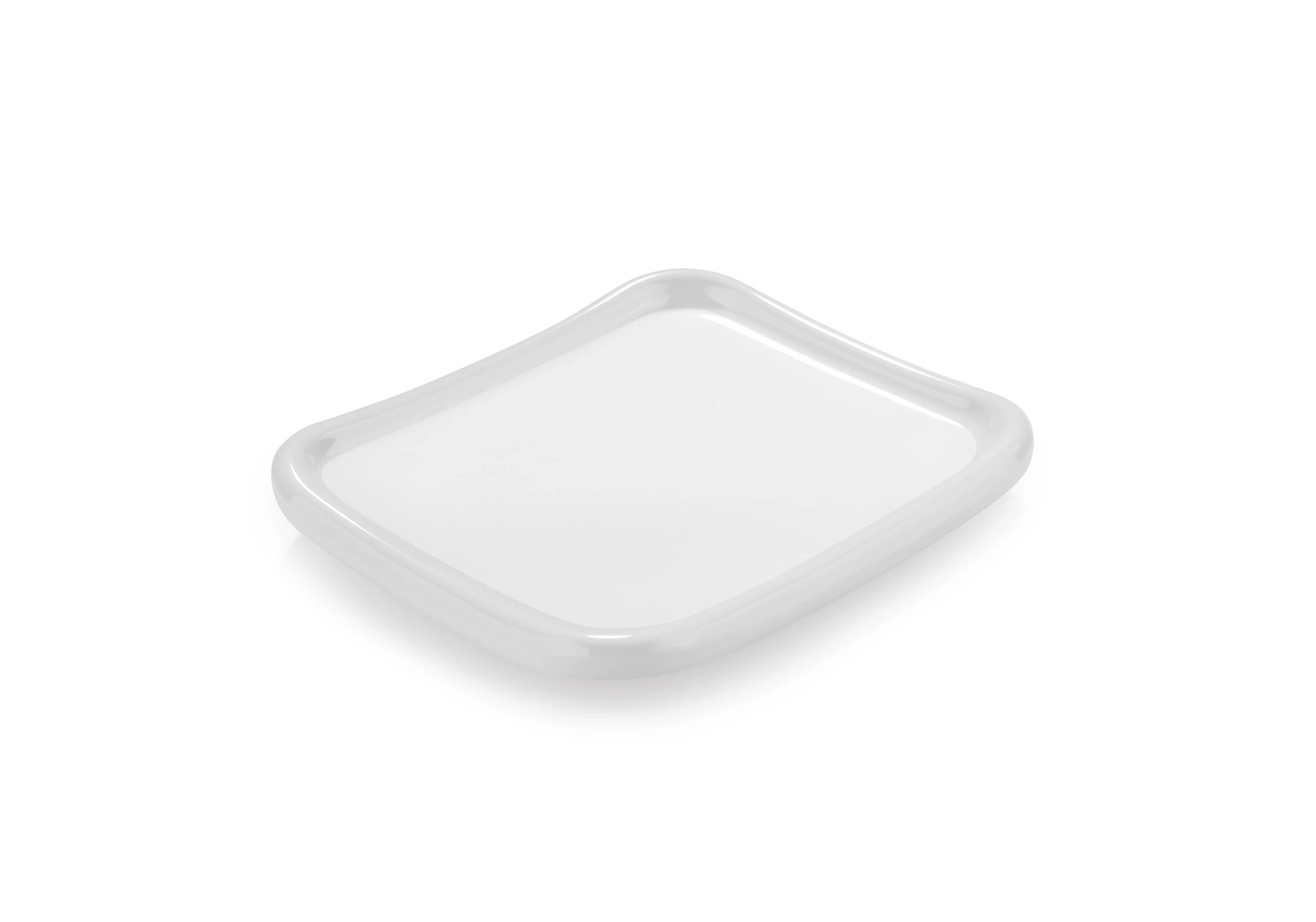Bandeja de Apresentação Melamina Branca 140x130 mm