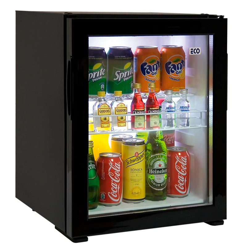 Minibar Silencioso de Absorção 30L Porta de Vidro