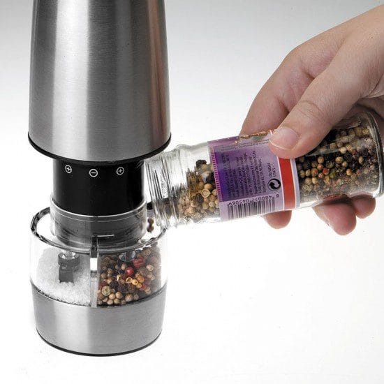 Moinho Elétrico Dual Pimenta e Sal para Serviço de Mesa