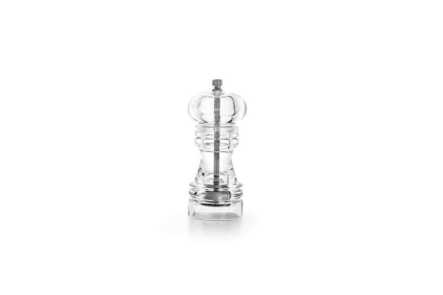 Moinho de Pimenta e Sal Transparente 14 cm para Mesa