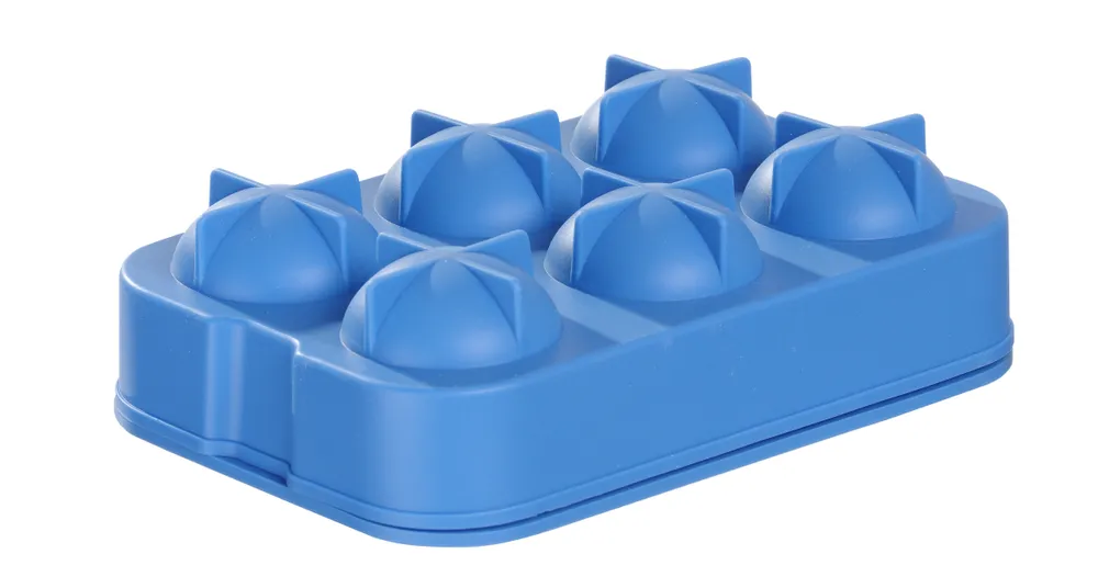 Cuvete Gelo Esférico Silicone – 6 Cubos Derretimento Lento Ø45mm