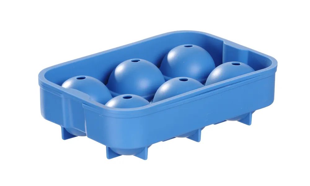 Cuvete Gelo Esférico Silicone – 6 Cubos Derretimento Lento Ø45mm