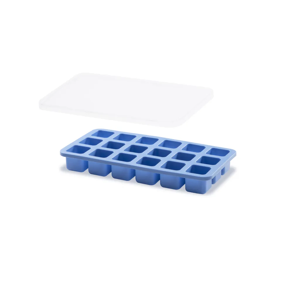 Molde de Cubos de Gelo em Silicone com Tampa - 18 Cubos (217x114mm)