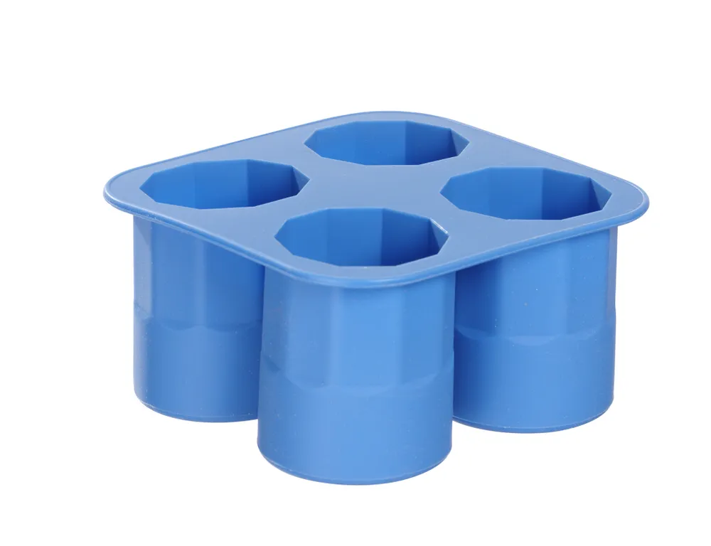 Molde Gelo Silicone Profissional para Copos Shot, 4 Unidades