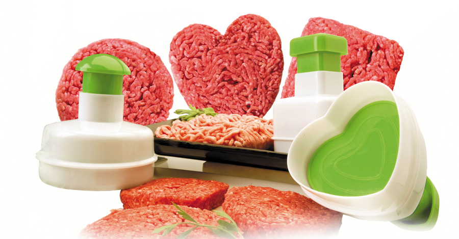 Molde para Hambúrguer Quadrado em Plástico para Cozinha Profissional