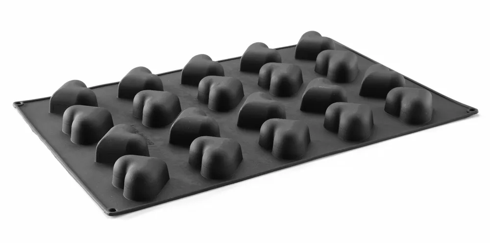 Molde de Silicone Coração para Pastelaria 57x37.5cm
