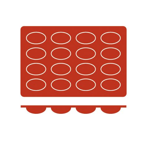 Molde de Silicone para Forno, Oval 3cm, 60x40cm