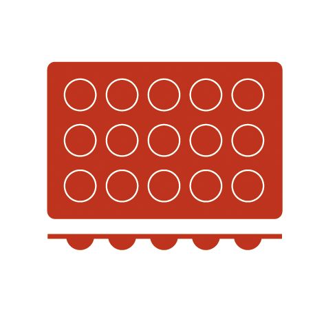 Molde Silicone GN 1/3 — 8 Semiesferas de 6 cm