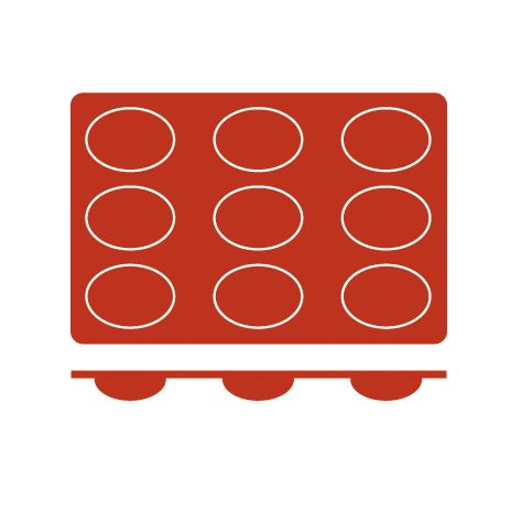 Molde Silicone GN 1/3 Oval para Forno e Congelador