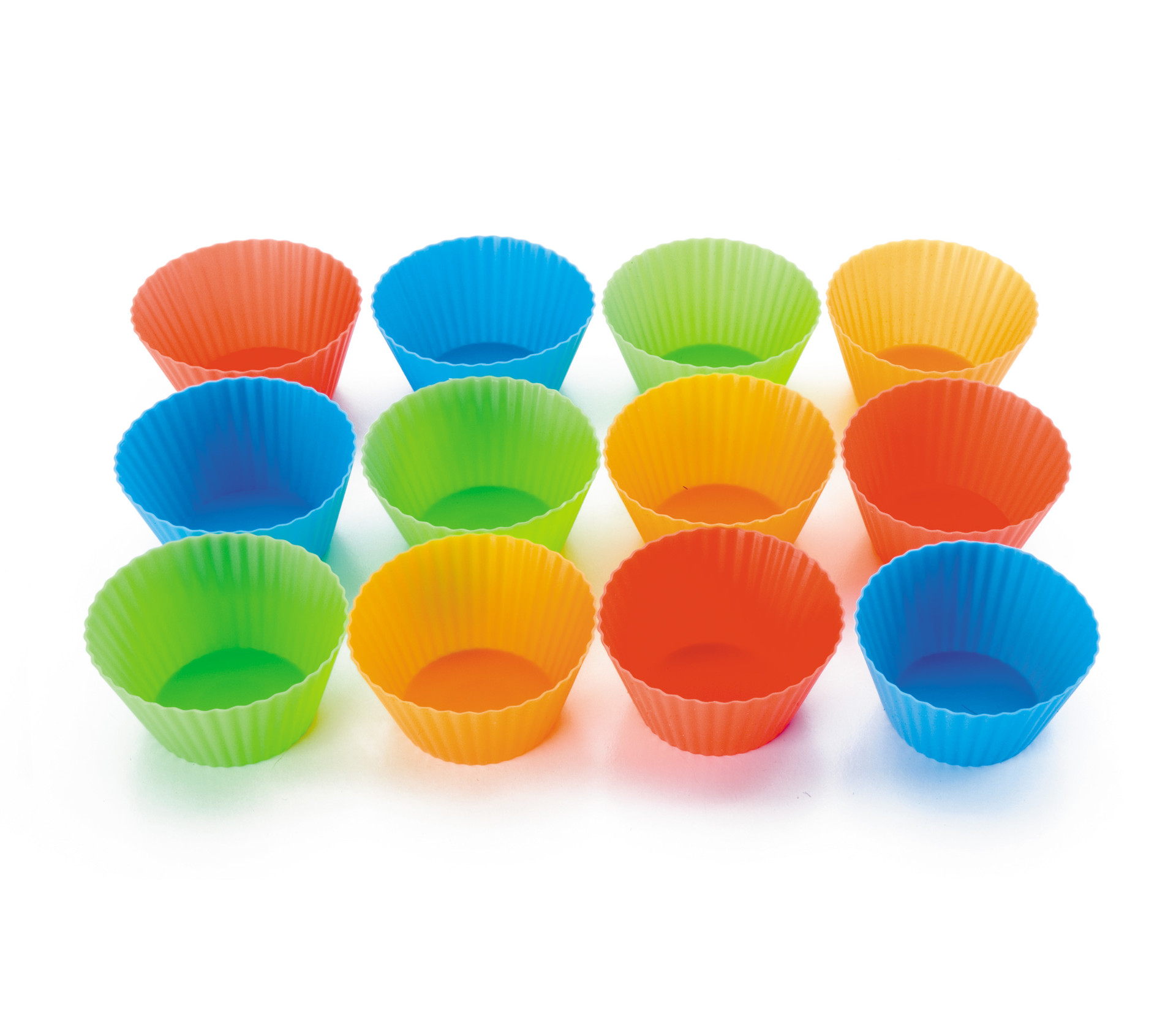 Kit 12 Moldes de Silicone para Muffins Ø7x5 cm