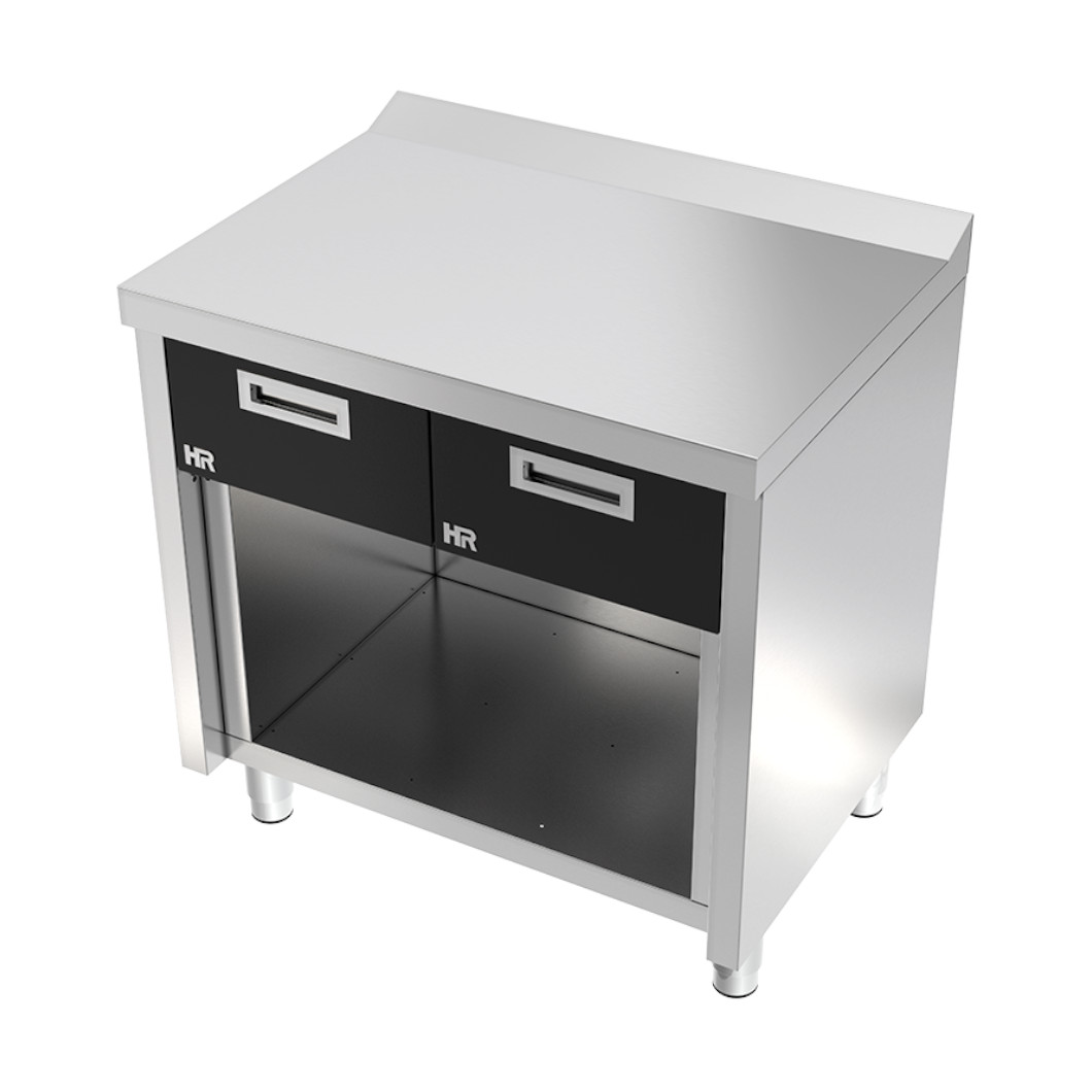 Móvel Neutro Inox 800x600mm c/ Gaveta e Armário Linha 600