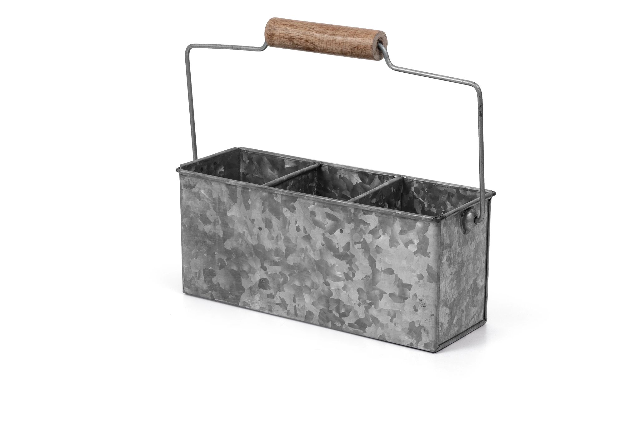 Organizador de Mesa 3 Compartimentos Aço Galvanizado