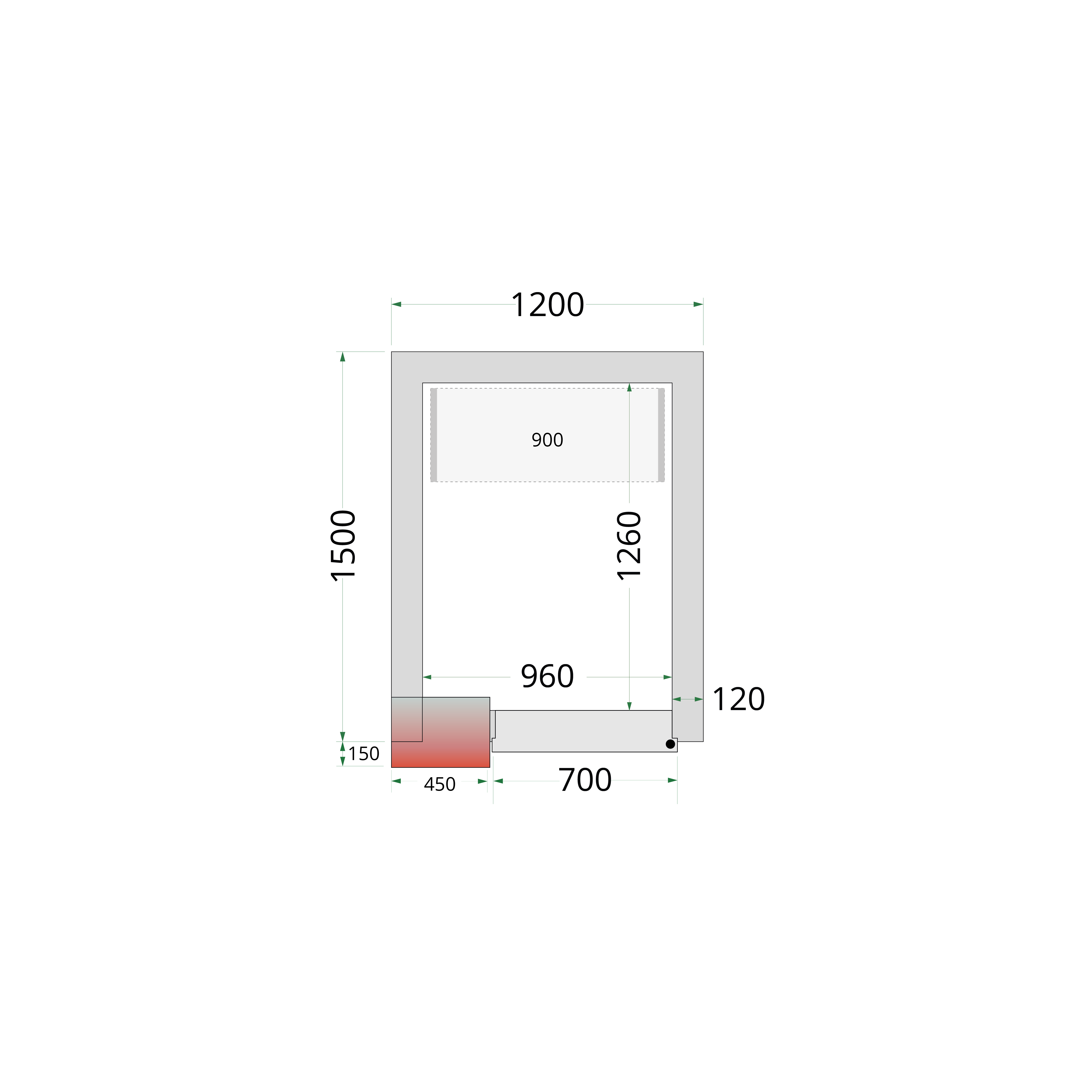 Painéis Câmara Frigorífica Modular 1200x1500mm 120mm - CR 120x150x220