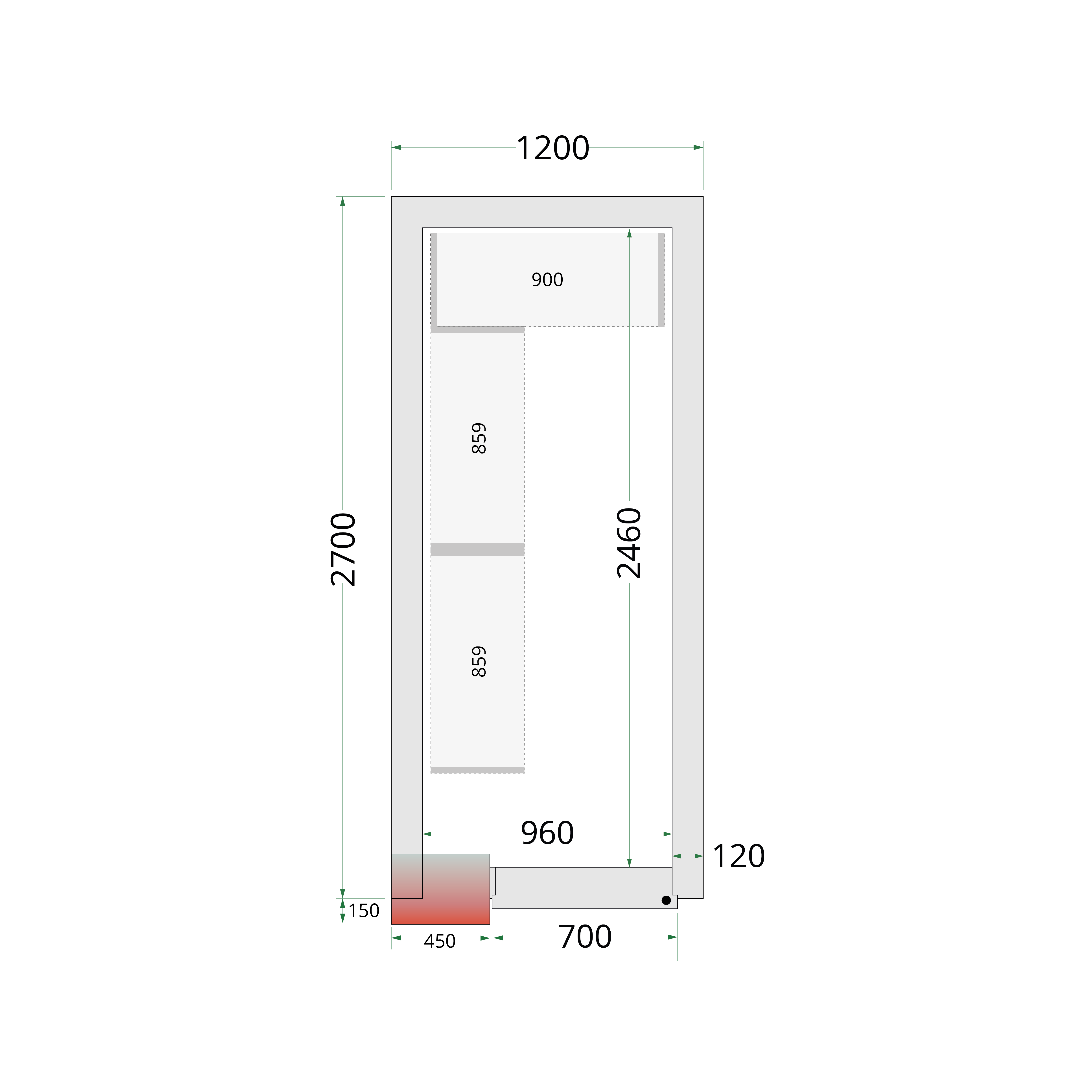 Painéis Câmara Frigorífica Modular 120x270cm Isolamento 120mm