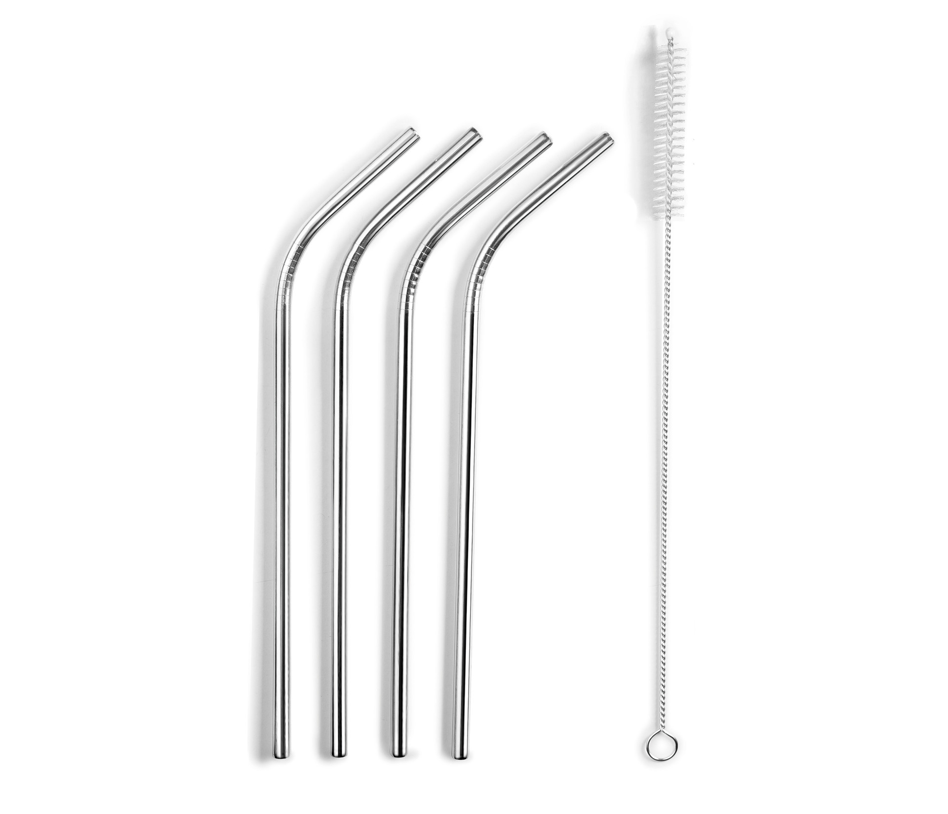 Conjunto 4 Palhinhas Reutilizáveis Inox 21,5 cm