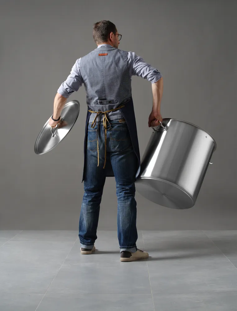 Panela Inox com Tampa - 98L