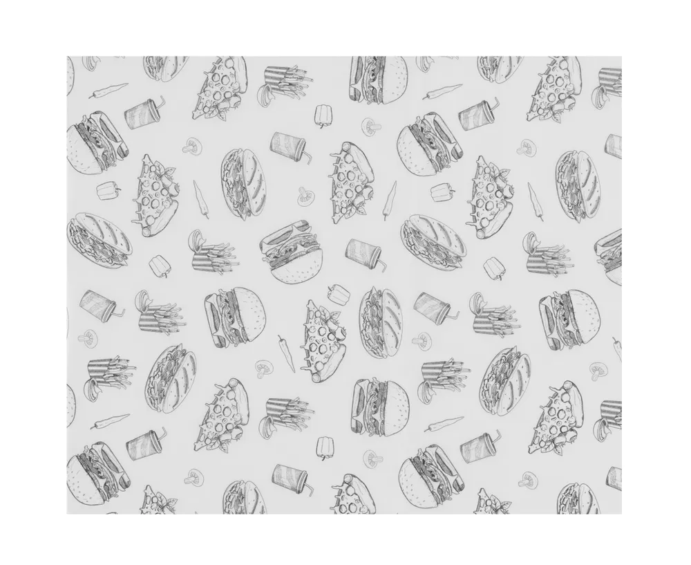 Papel Antigordura com Padrão Hambúrguer, 200x250mm, 500 Folhas