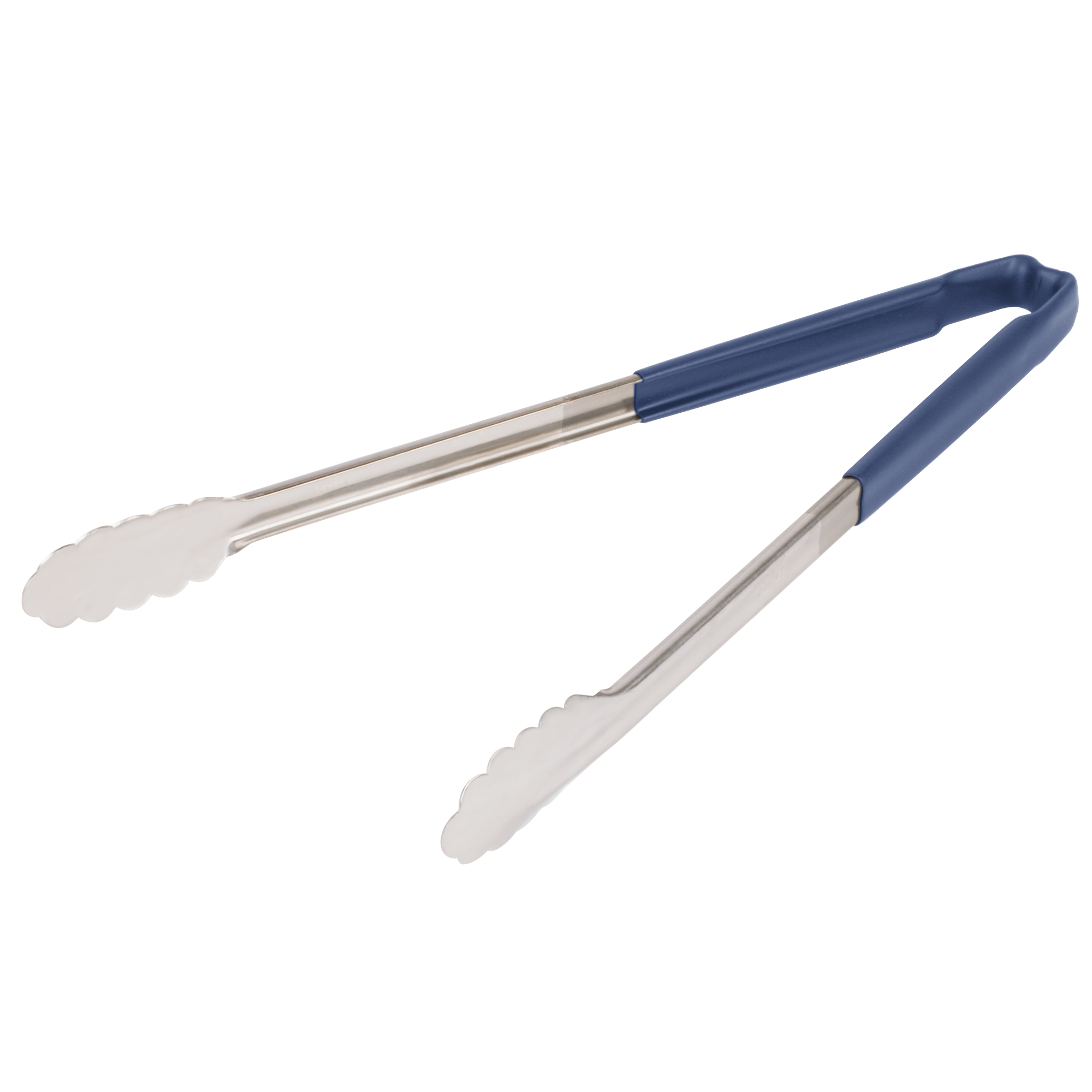 Pinças Festoneadas Aço Inoxidável 40 cm com Cabo Azul