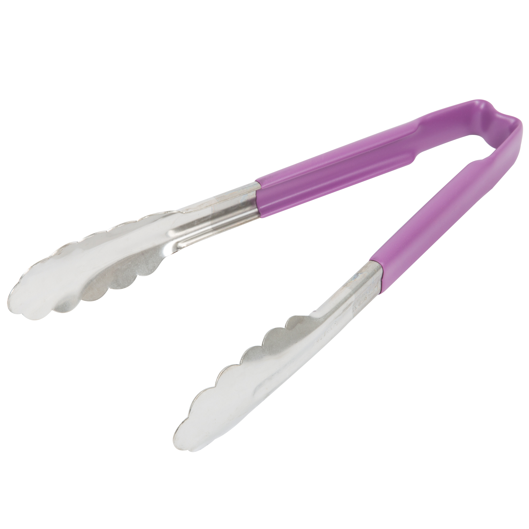 Pinças Festoneadas Monobloco Aço Inoxidável 24 cm Cabo Roxo
