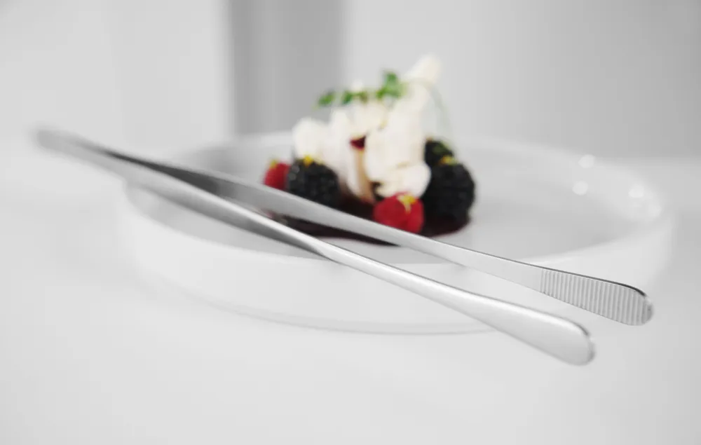 Pinça de Cozinha Profissional Aço Inox Cabeça Redonda 305mm