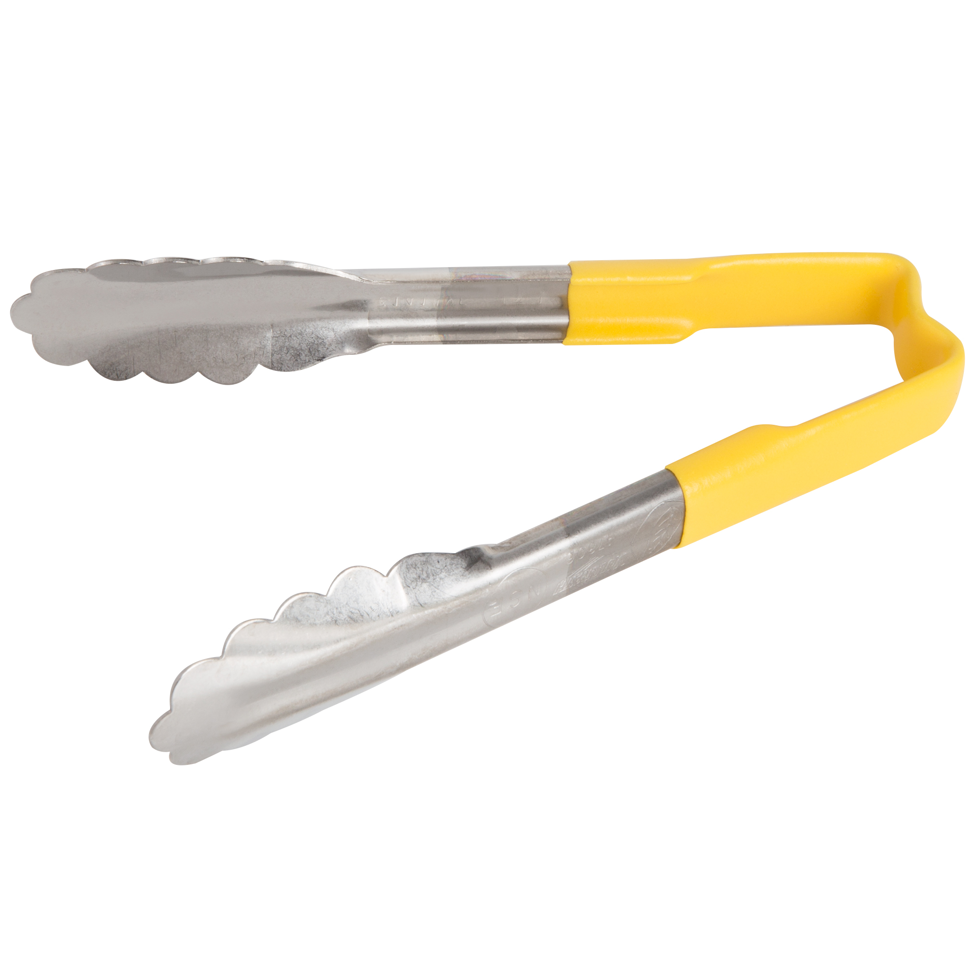 Pinças Festoneadas Aço Inoxidável 15 cm com Cabo Amarelo