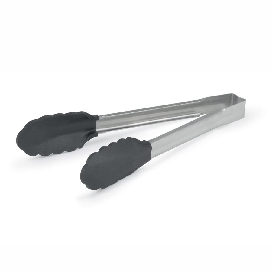 Pinça de Cozinha Monobloco em Inox e Nylon 24.5 cm