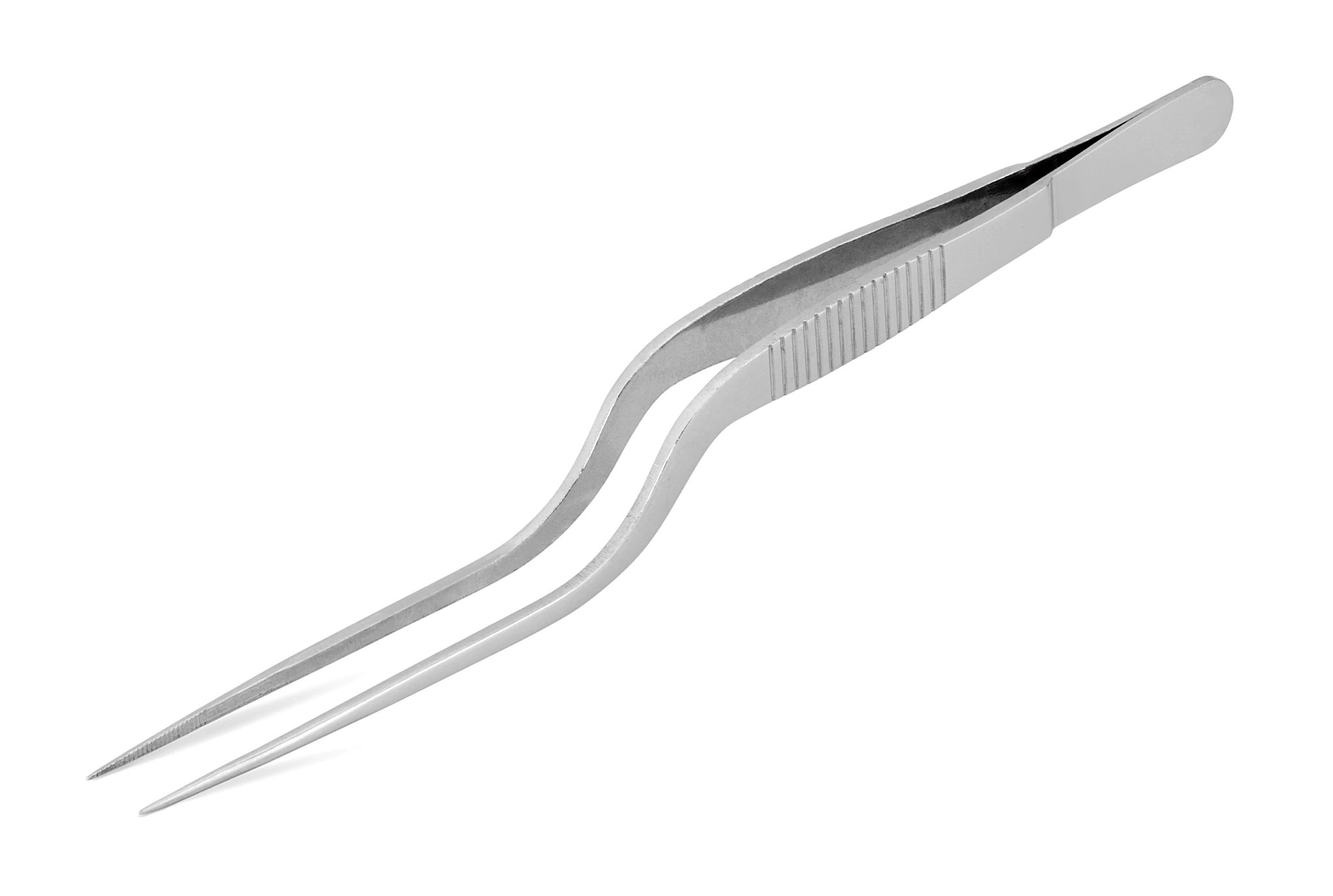 Pinça para Sushi Curva em Aço Inoxidável 160 mm