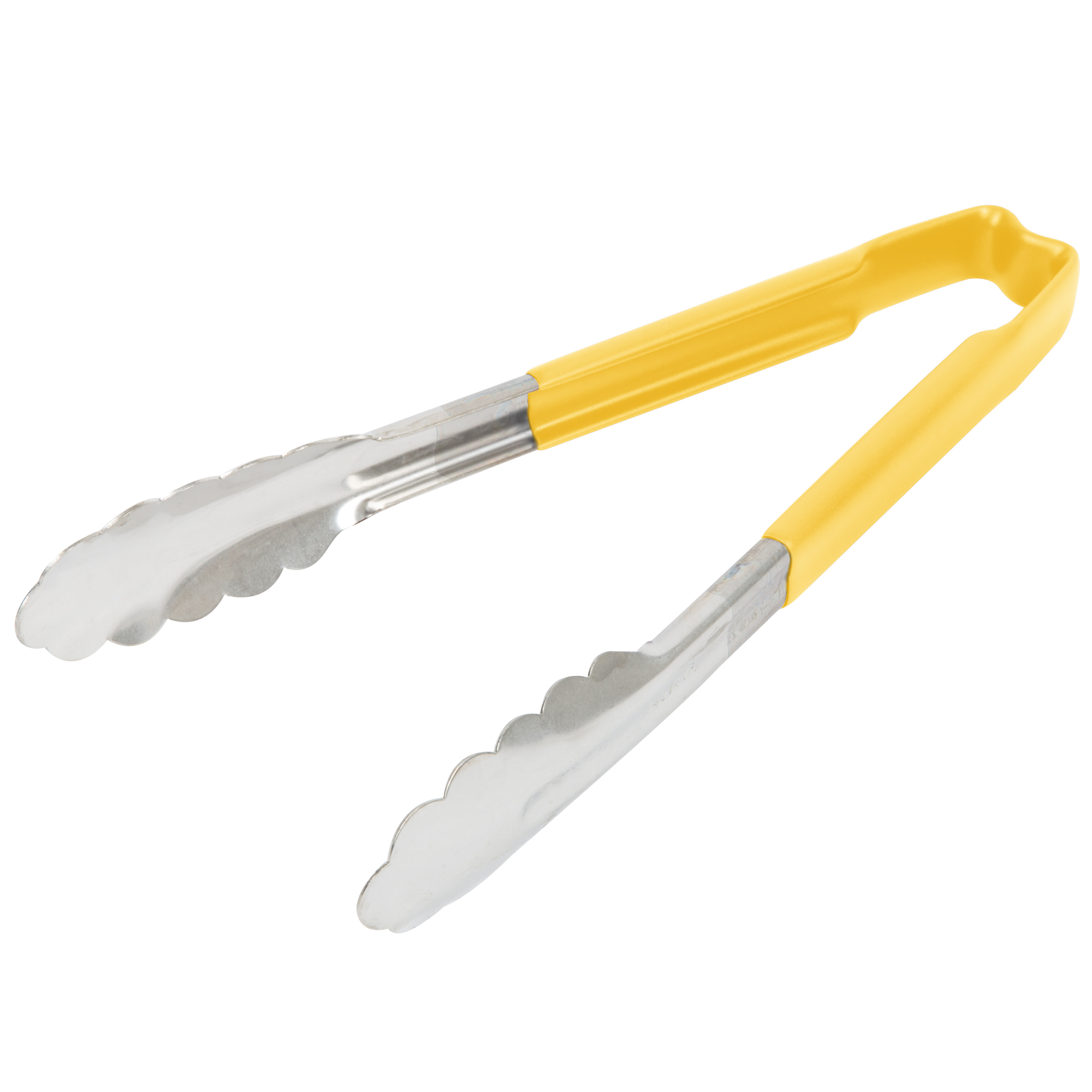 Pinças de Cozinha Profissional Inox Monobloco 24cm | Cabo Amarelo