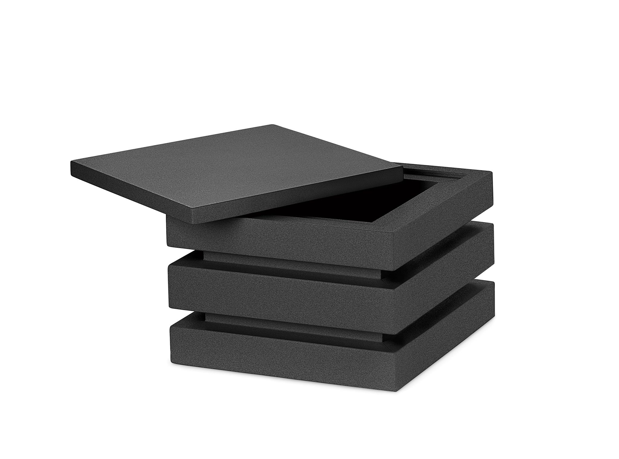 Tampa de Madeira Preta para Buffet 23x23 cm