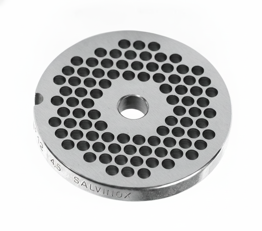 Placa Perfurada Redonda para Picador de Carne ⌀82mm, Furo ⌀8mm