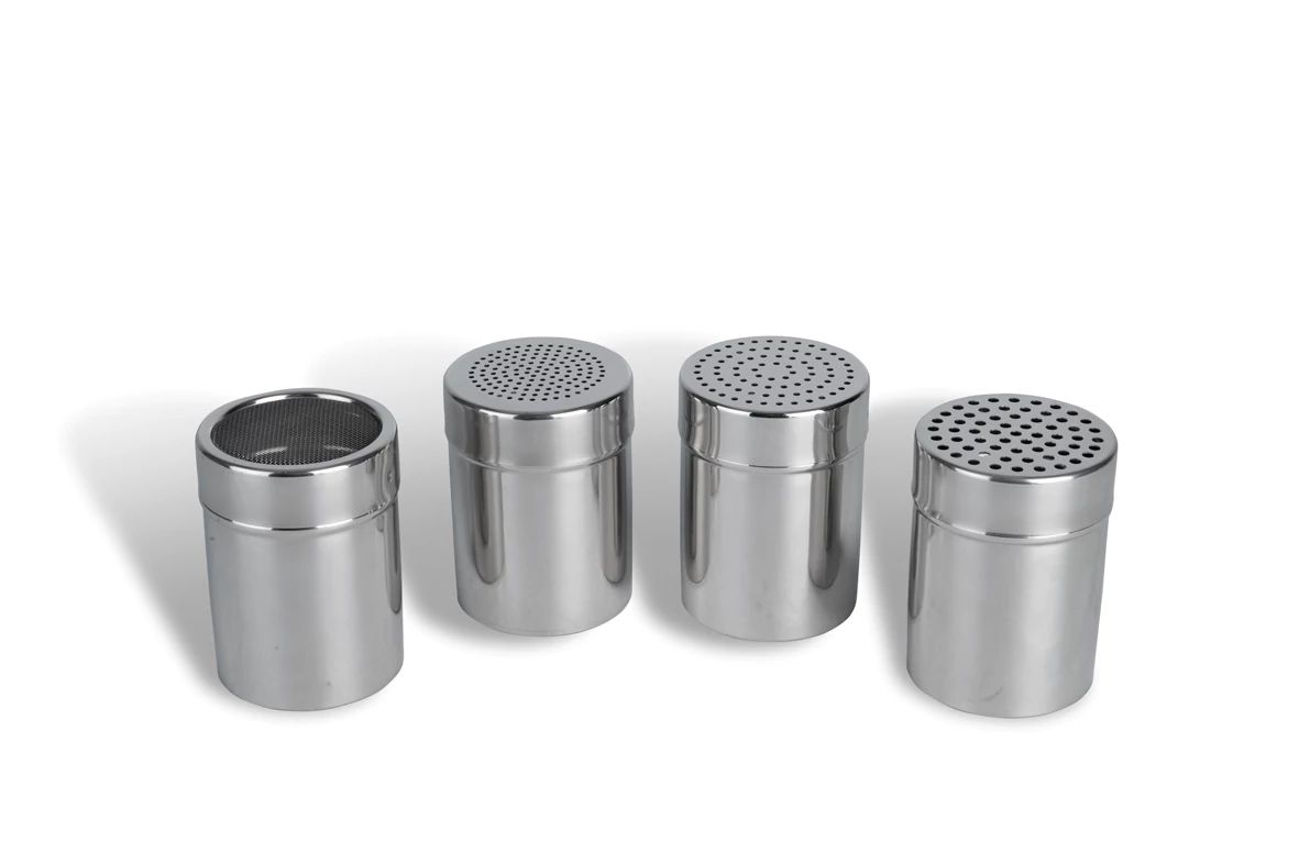 Polvilhador Aço Inoxidável 7 cm Diâmetro para Especiarias Finas
