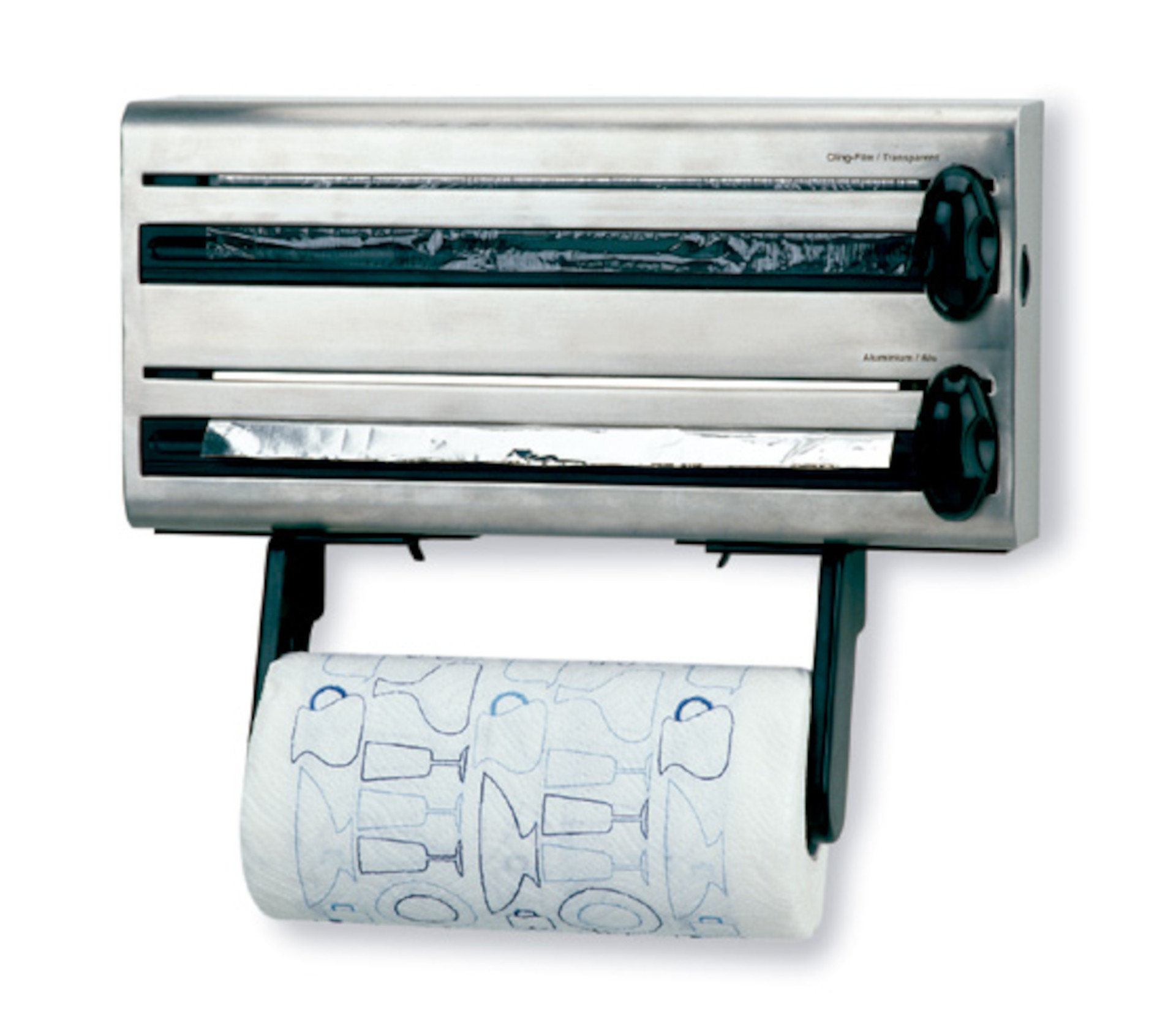 Porta-rolos de Parede Inox para Cozinha – 38 cm