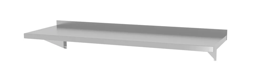 Prateleira de Parede Inox 1200x300mm com Suportes