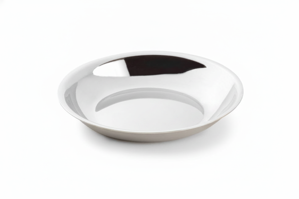 Prato de Serviço Aço Inoxidável ⌀100mm, Conjunto 4 Peças