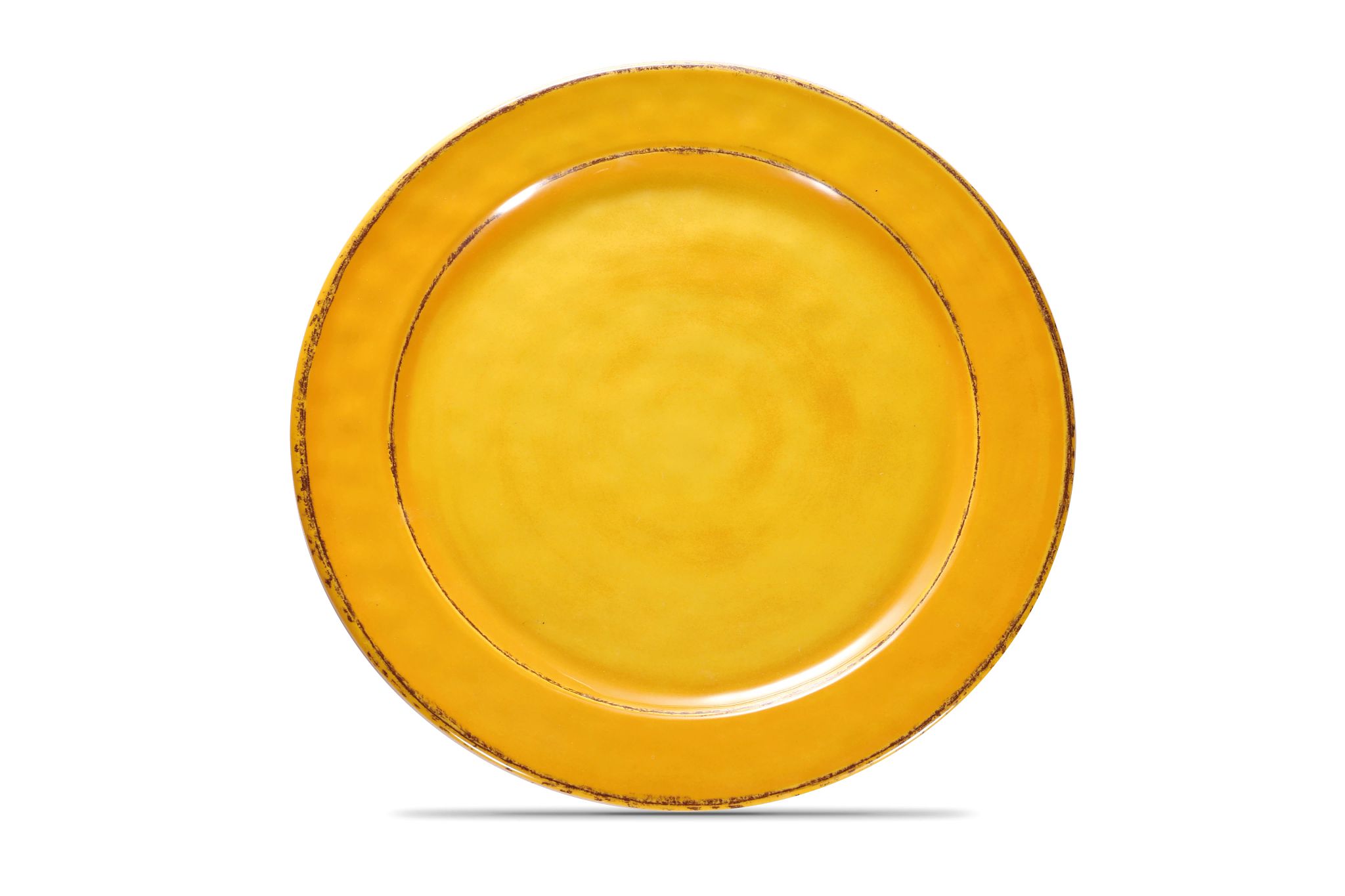 Prato de Apresentação Melamina Amarelo 22 cm
