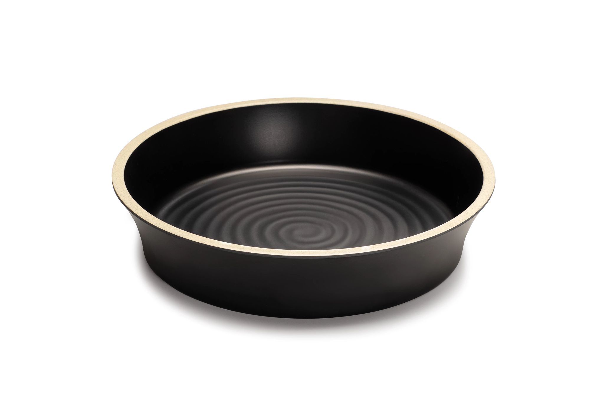 Prato de Tapas Melamina Terracota 28.5cm Preto Bordo Canela