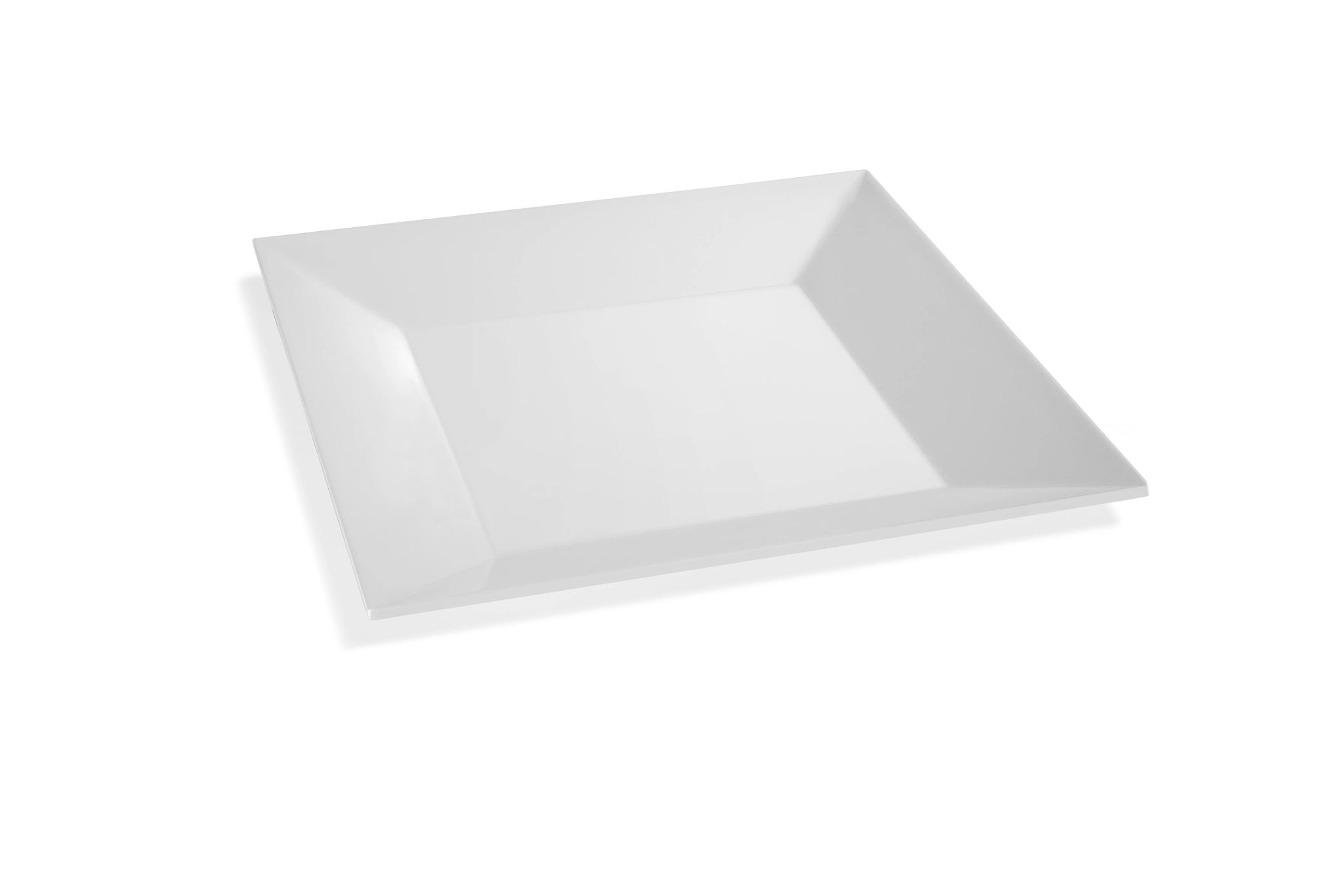 Prato de Exposição Quadrado Melamina 35.5 cm Branco